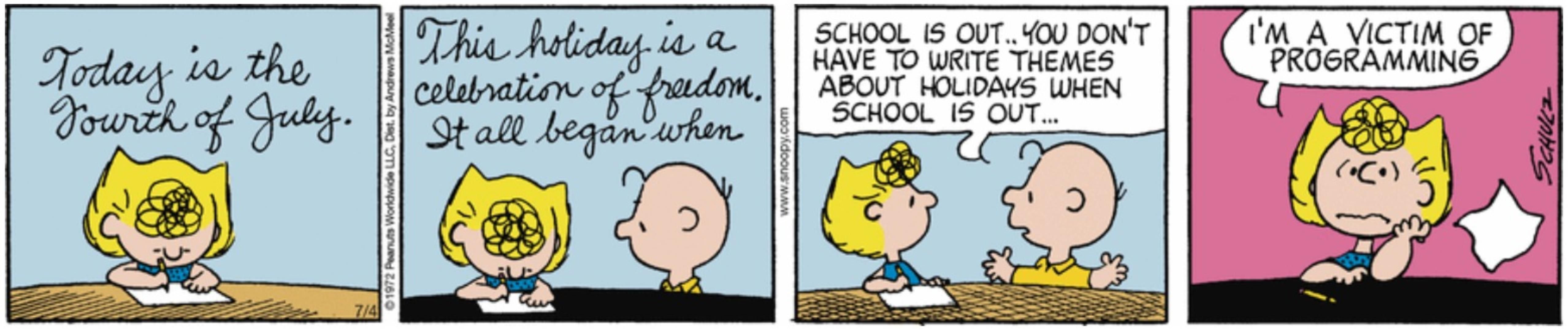 How Peanuts Handled the Fourth of July Over the Years