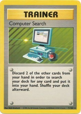 O cartão Pokémon Computer Search (conjunto básico).