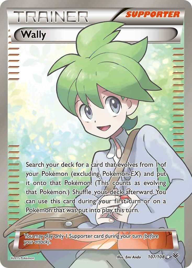 A carta Pokémon Wally (Roaring Skies).