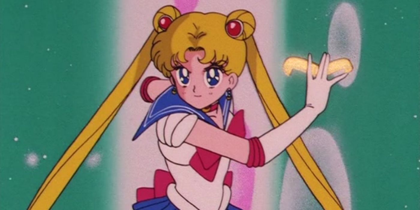 Sailor Moon in her Moon Tiara Magic sequence in Sailor Moon.