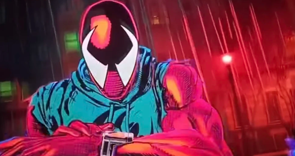 Ben Reilly looks at the Dimensional Travel Device on his wrist.