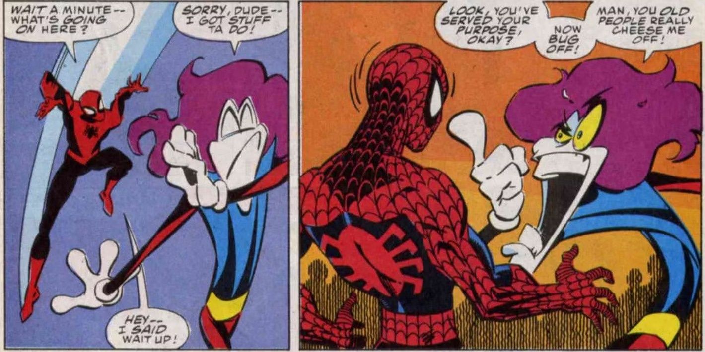 slapstick issue 2 - slapstick interacts with spider-man Cropped