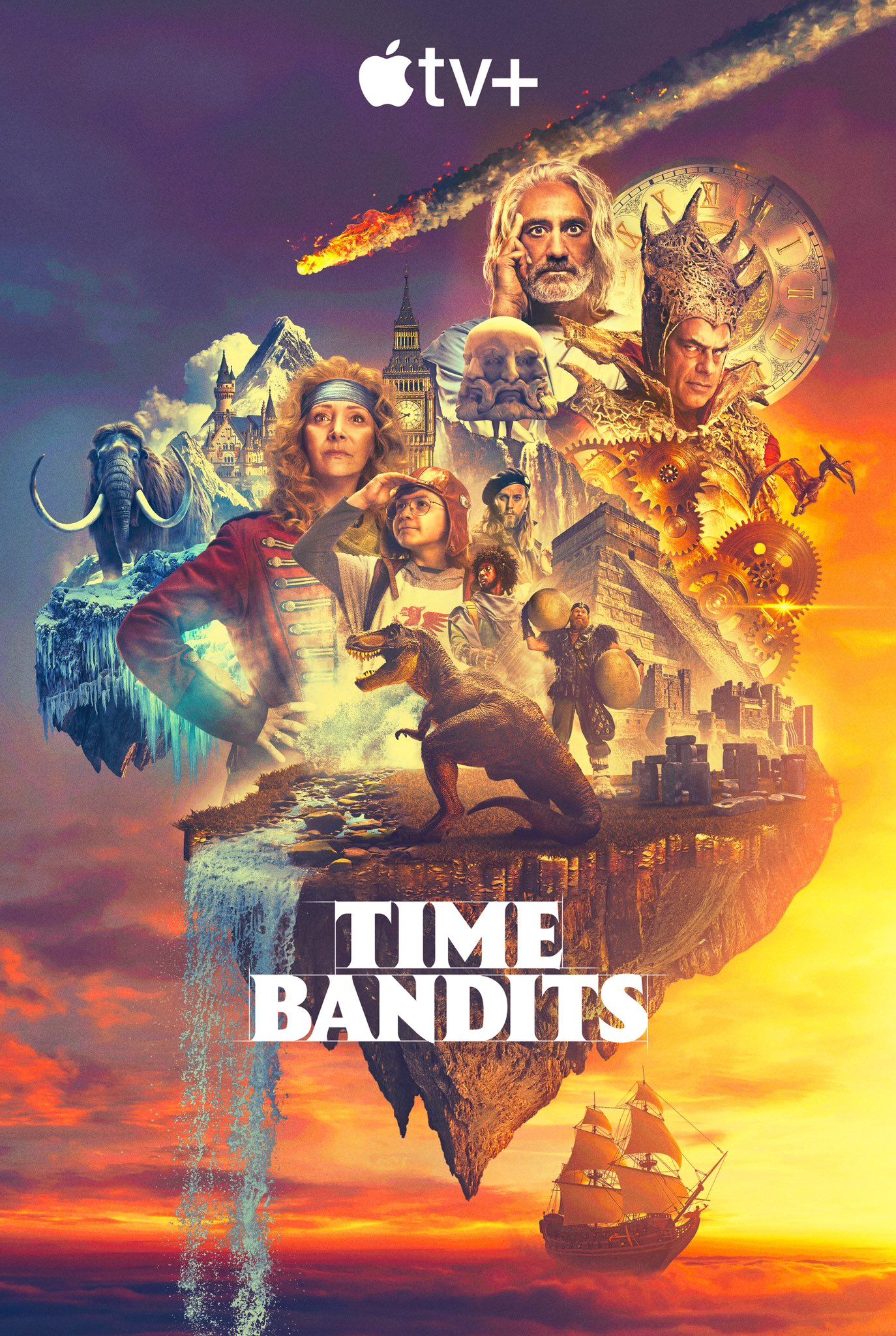 O pôster oficial de Time Bandits da Apple TV+.