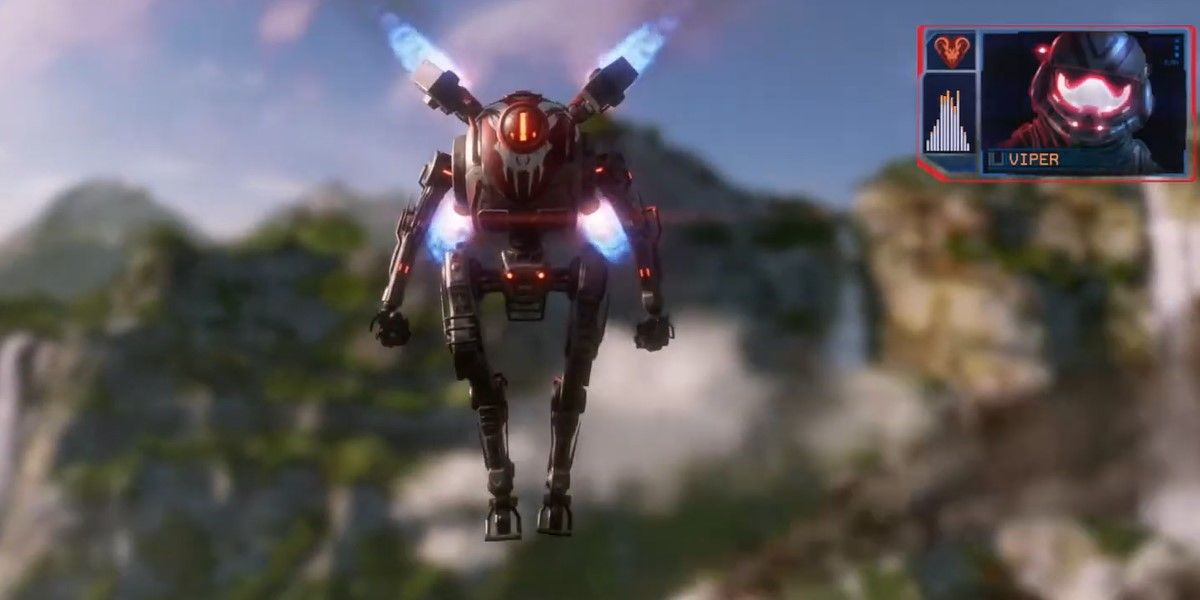 Viper de Titanfall 2 provocando Jack depois de usar seu Northstar Titan para abater várias aeronaves aliadas.