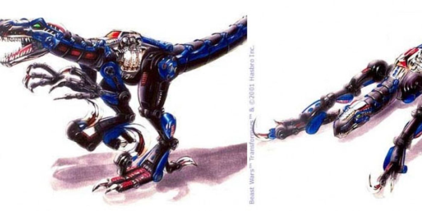 Arte conceptual del Transmetal Dinobot de Beast Wars: Transformers.