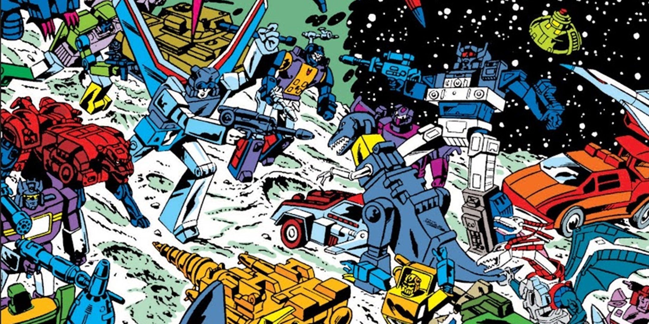 The Transformers battle on the moon