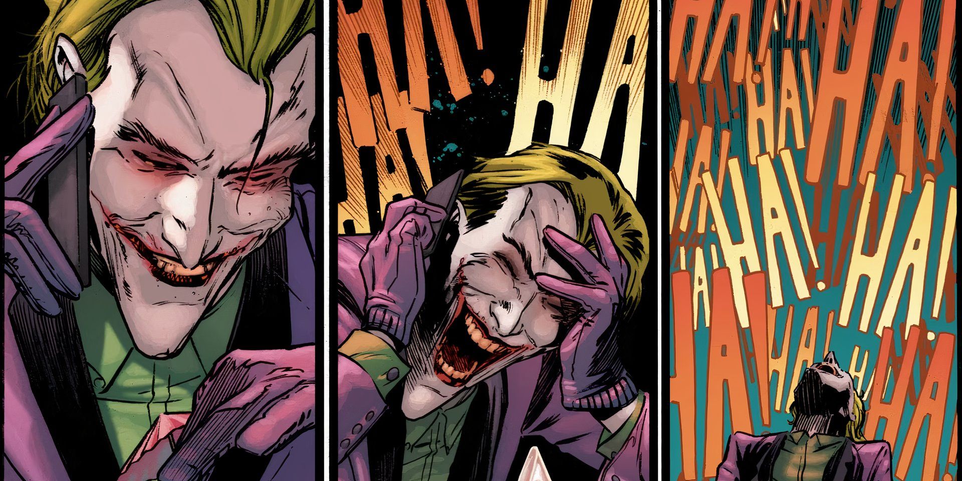 El Joker se ríe cuando recibe todo el dinero de Bruce en Batman #93