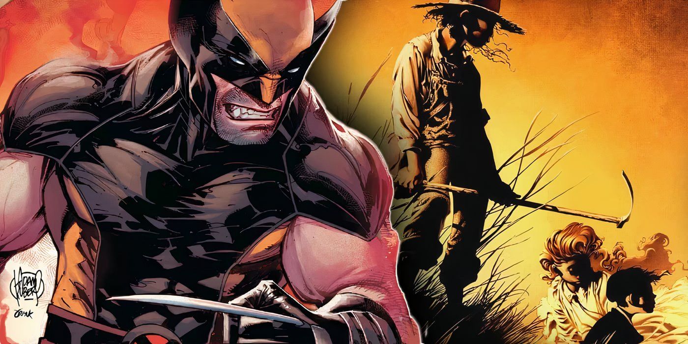 Wolverine con sus garras en un campo en Wolverine Origins