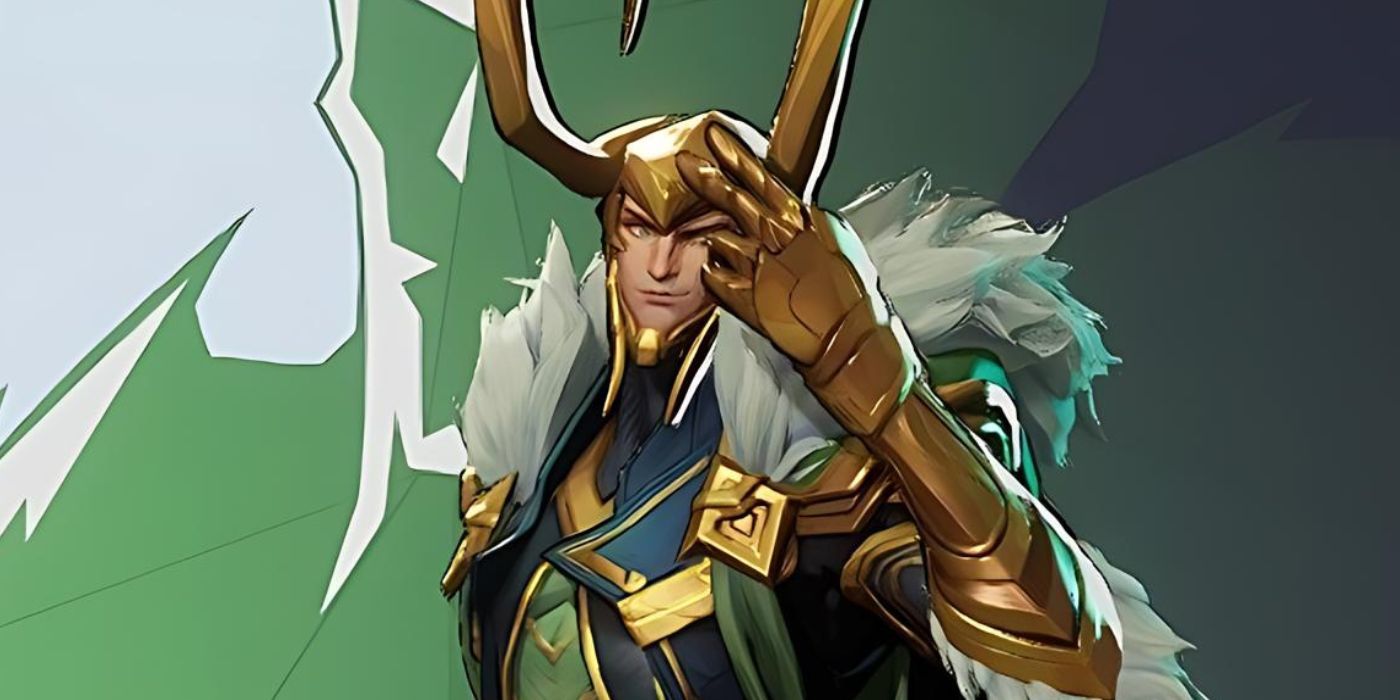 Loki showcases his default emote in his Marvel Rivals character profile.