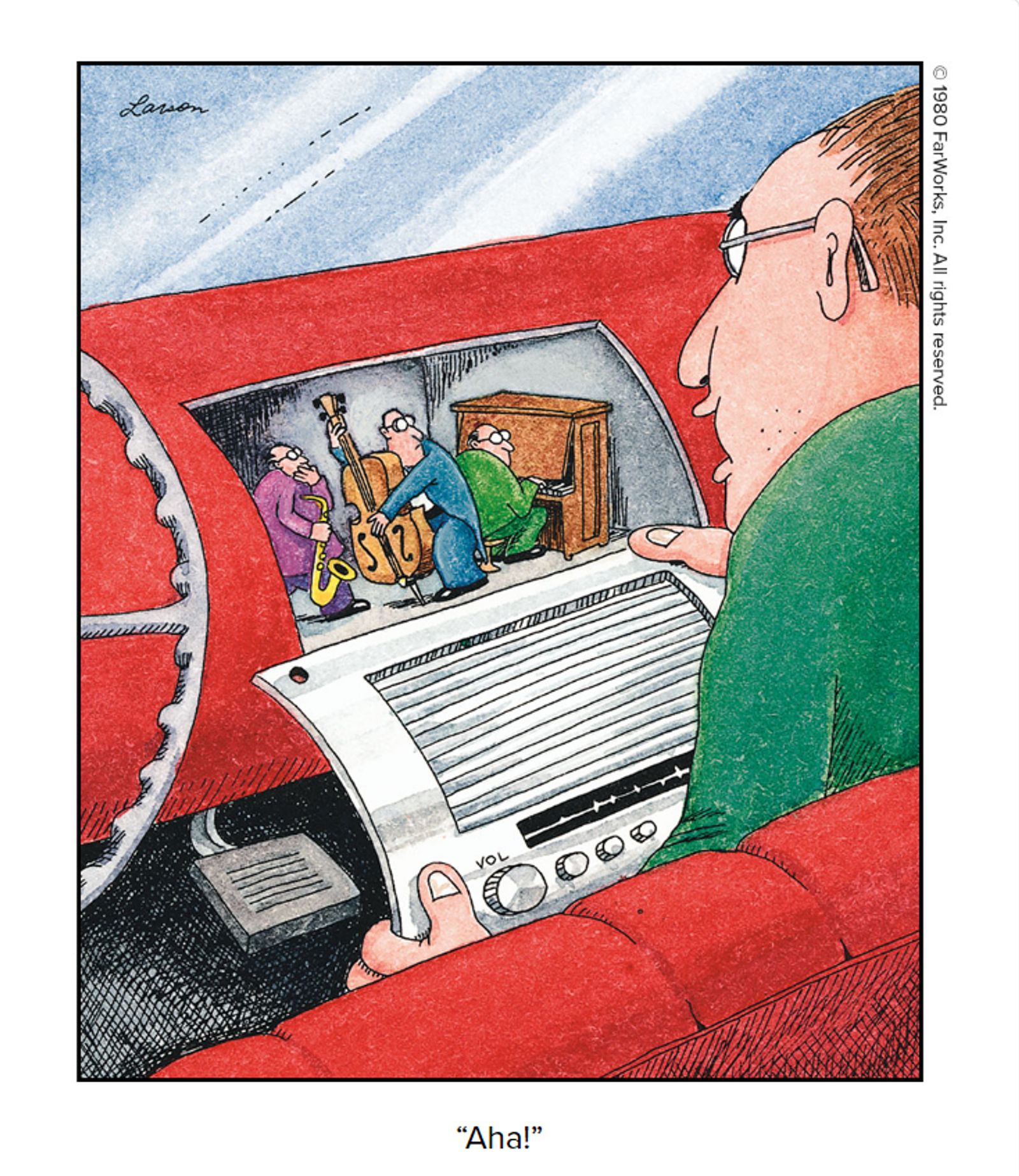 3 The Far Side car radio