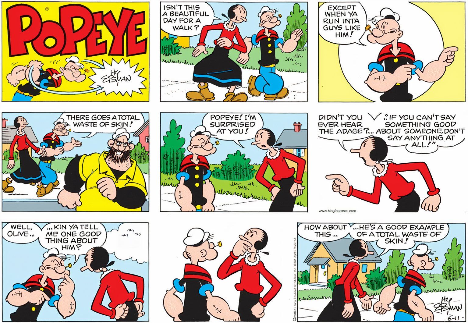 A Popeye comic with Olive Oyl