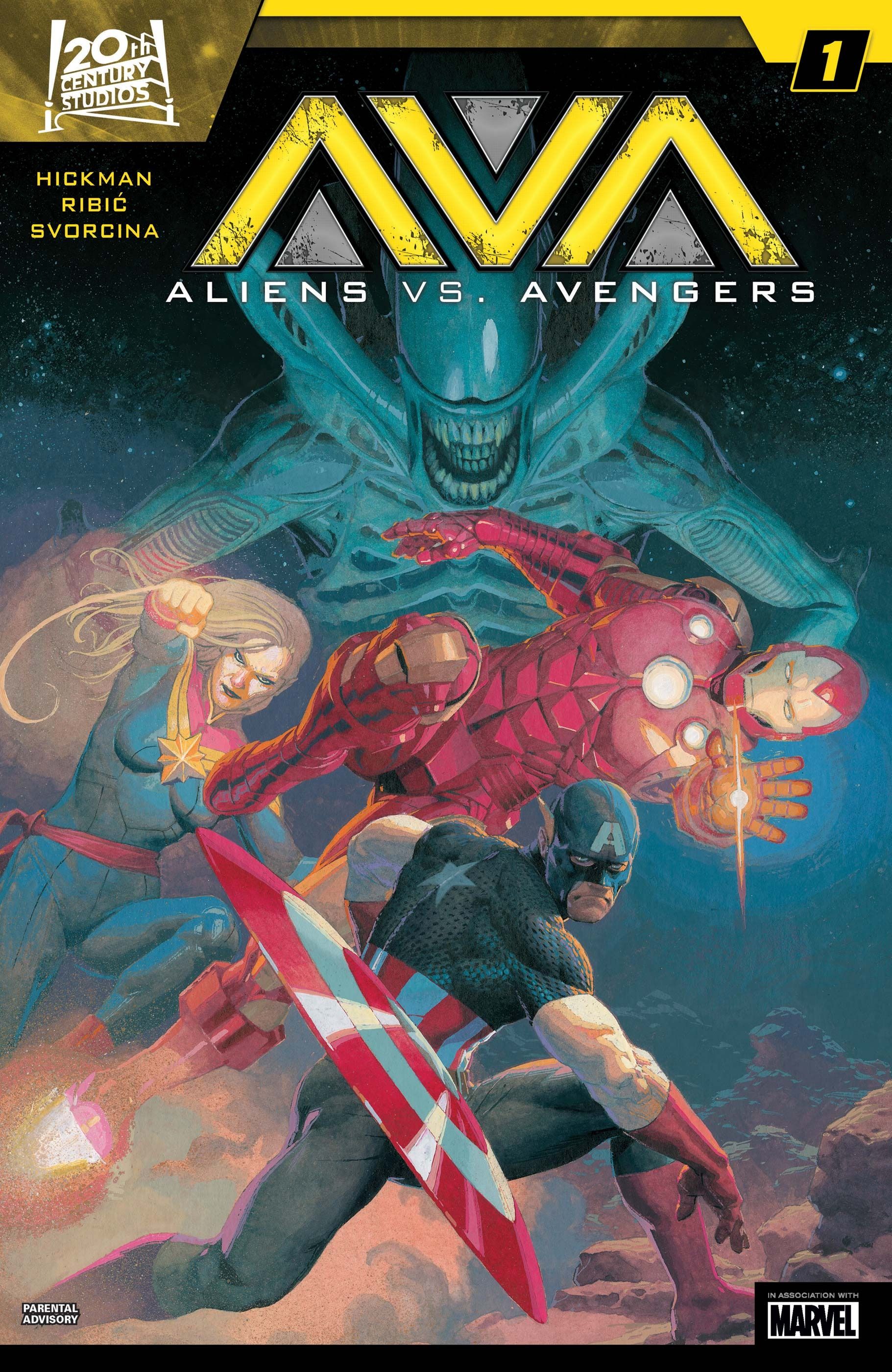 The cover of Aliens vs. Avengers #1