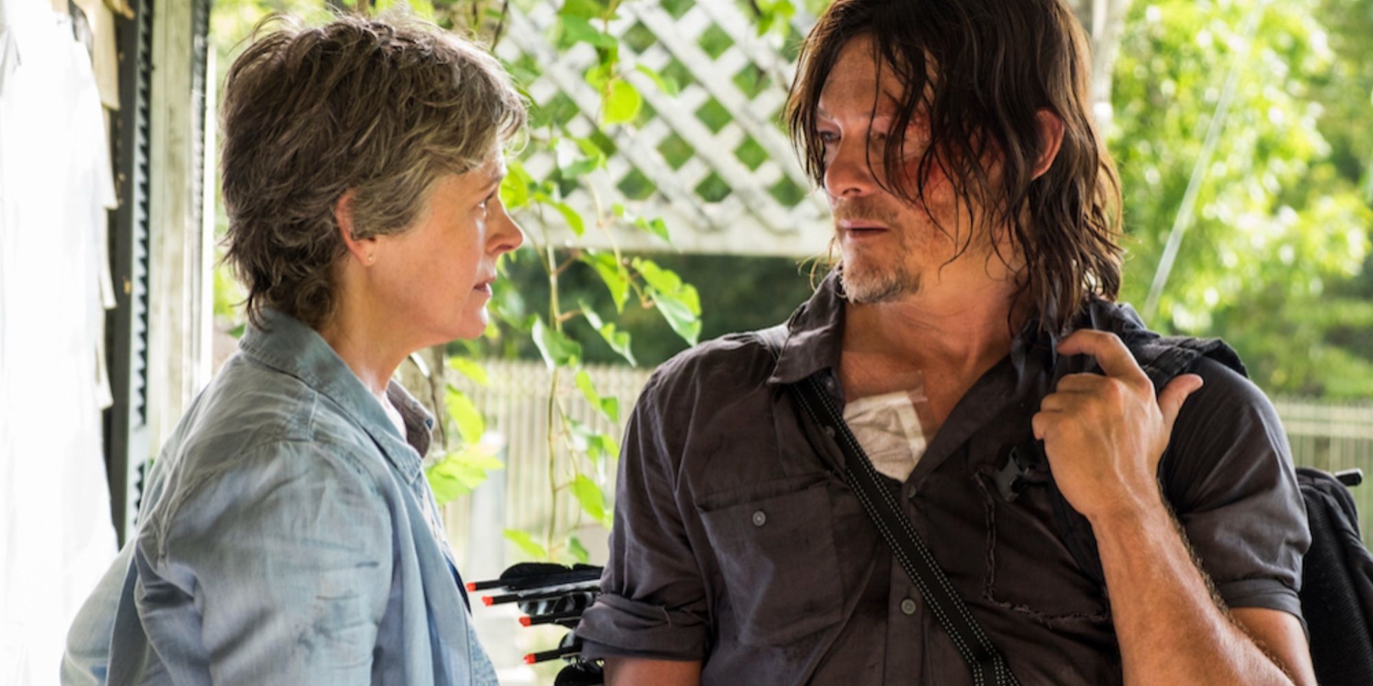 Carol and Daryl Talking in TWD