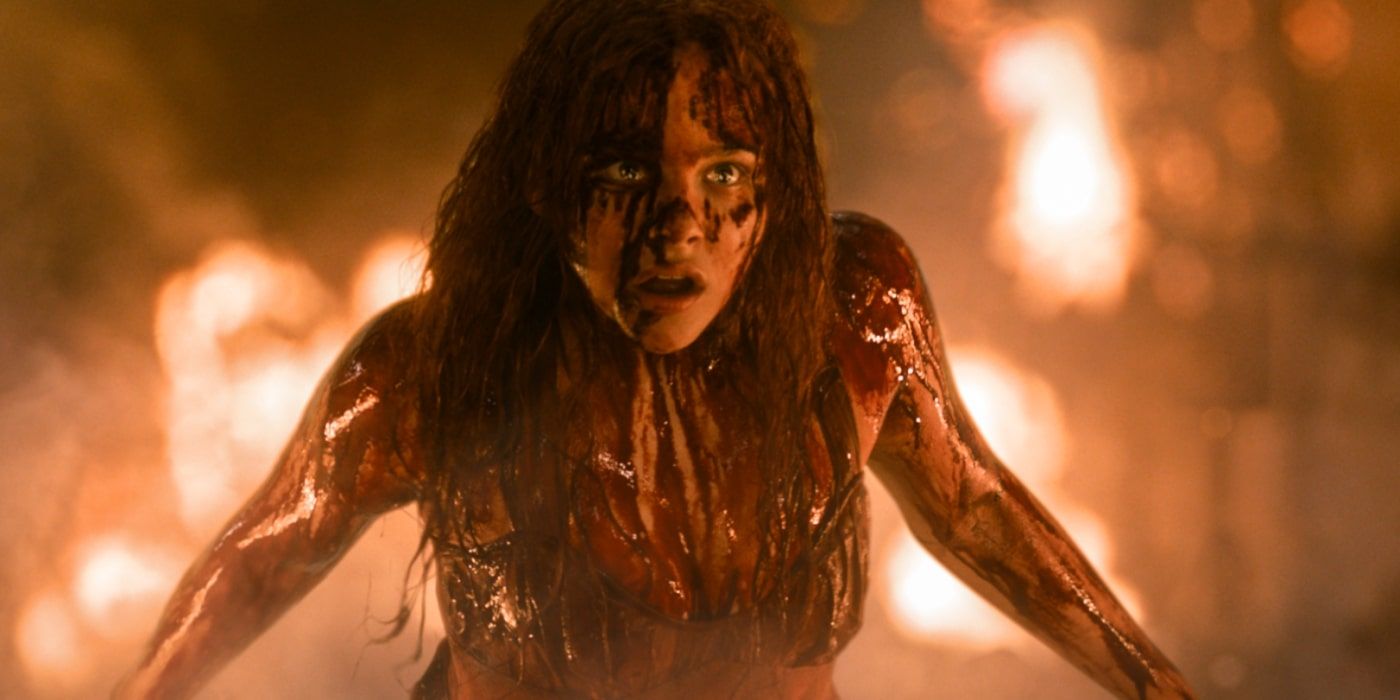 Carrie White (Chloë Grace Moretz) is covered in blood in Carrie (2013).