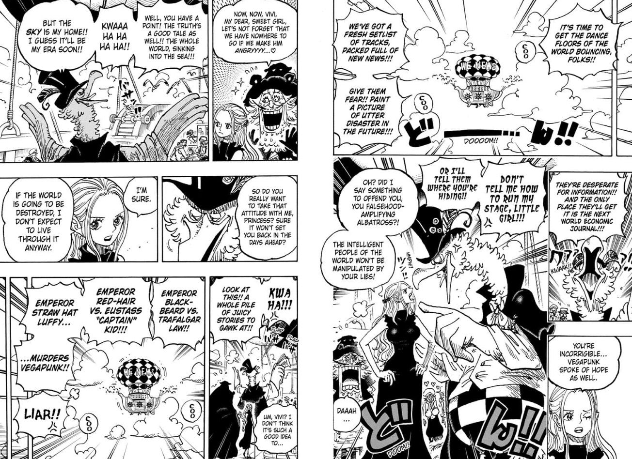 In the pages of One Piece manga chapter 1124, Morgans and Vivi argue