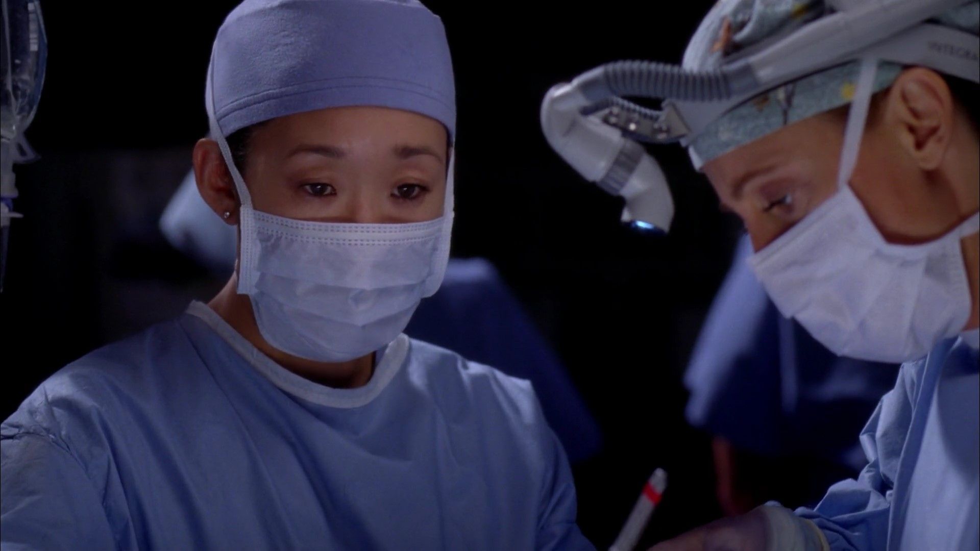 Cristina Yang is operating with Teddy Altman in the OR in Grey's Anatomy