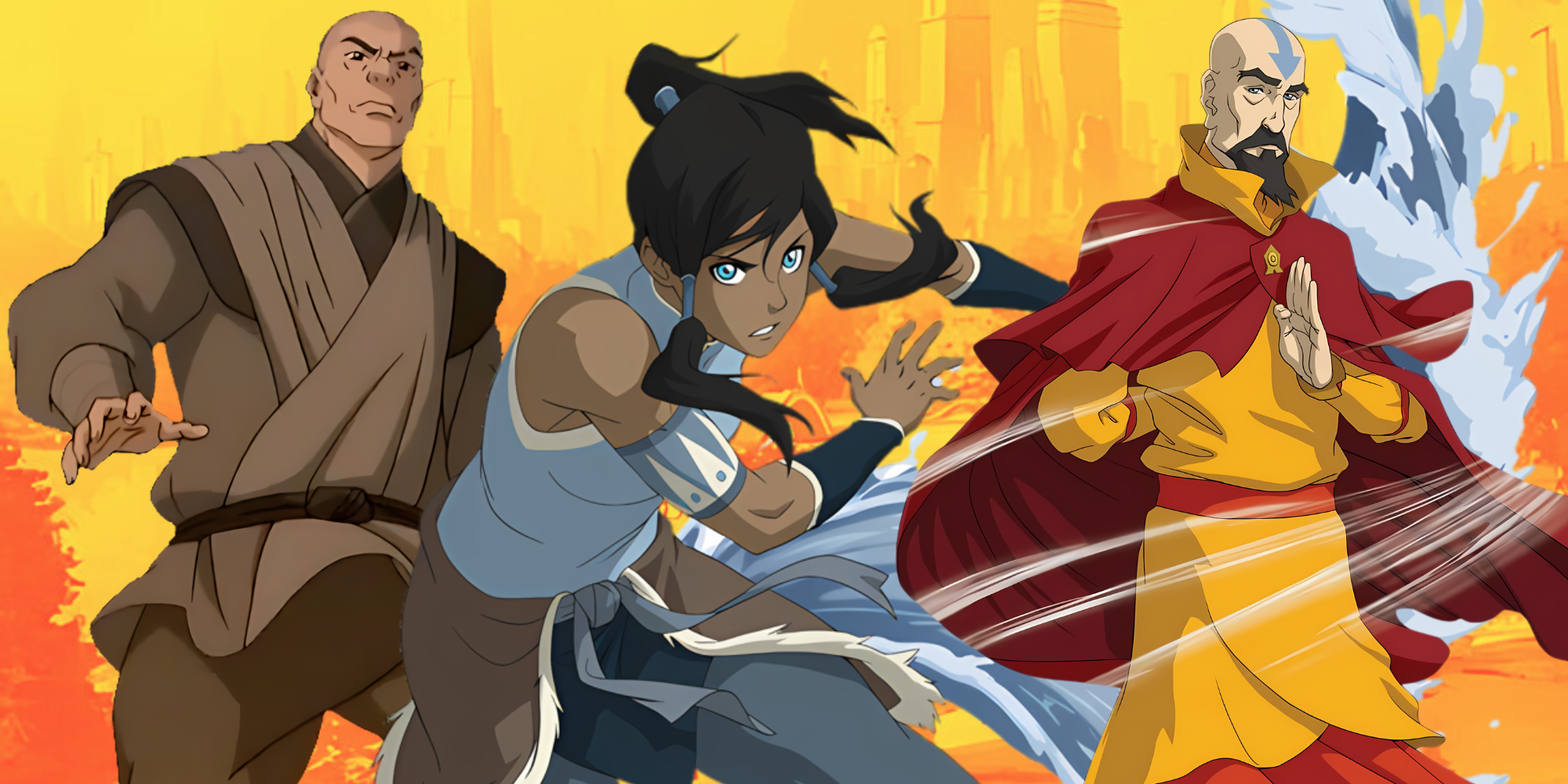 Custom Image of Zaheer, Korra, Tenzin from Legend of Korra