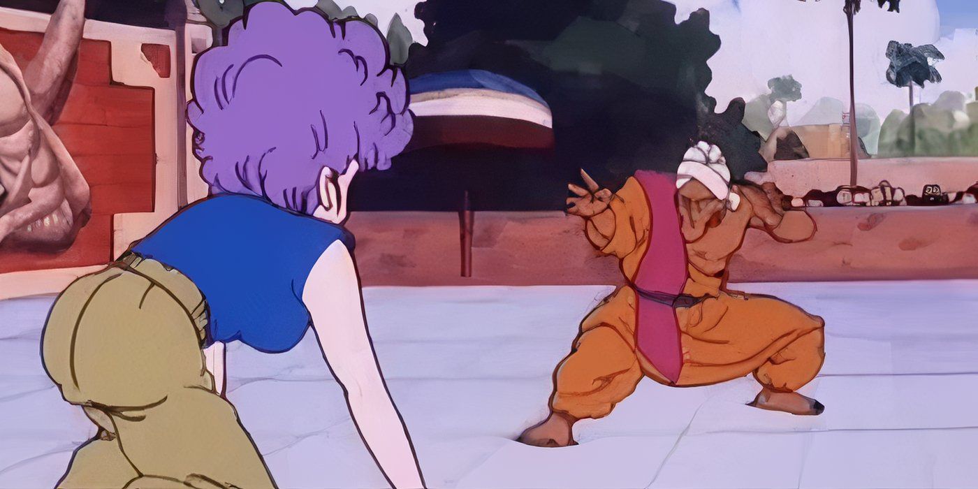 Dragon Ball Episodio 22 Muestra audazmente sus dientes y su cuerpo