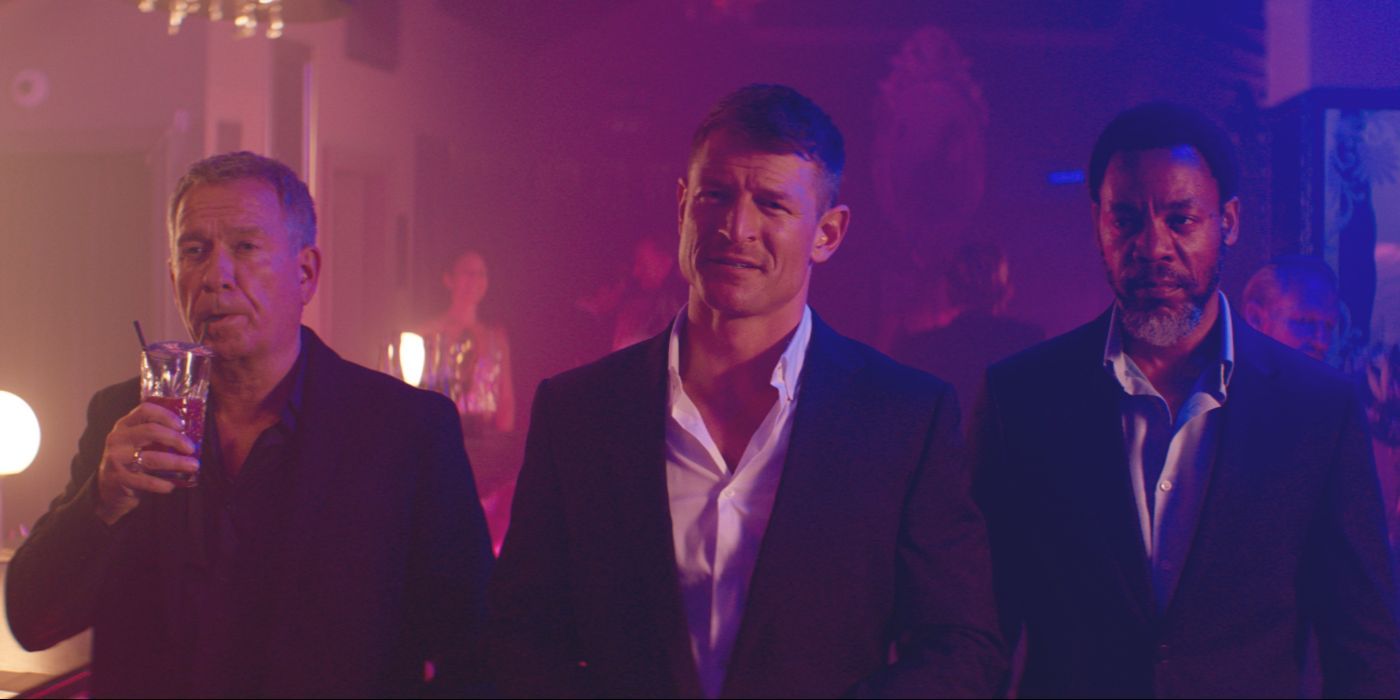 Actors Sean Pertwee, Philip Winchester and Hoji Fortuna appear together in the film Duchess