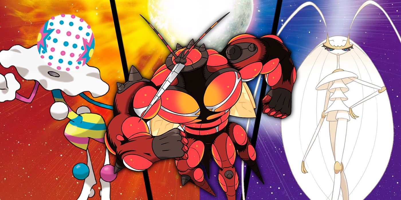 Buzzwole, Blacephalon and Pheromosa of Pokemon Sun and Moon