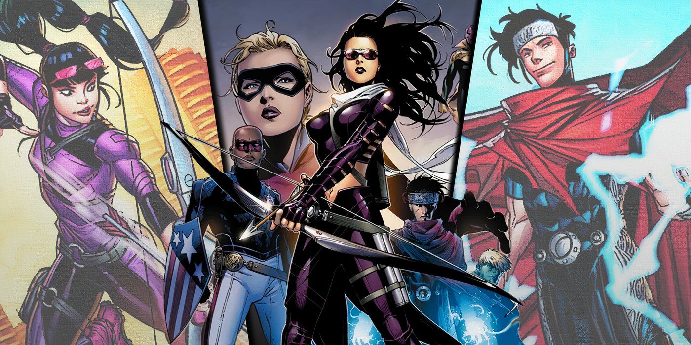 Young Avengers from the comics with Marvel Snap's Wiccan and Hawkeye