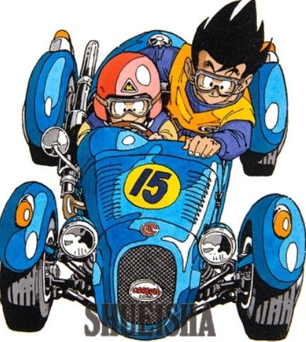 Dragon Ball Archive Releases New Goku & Gohan Bugatti Car-Inspired Car Artwork