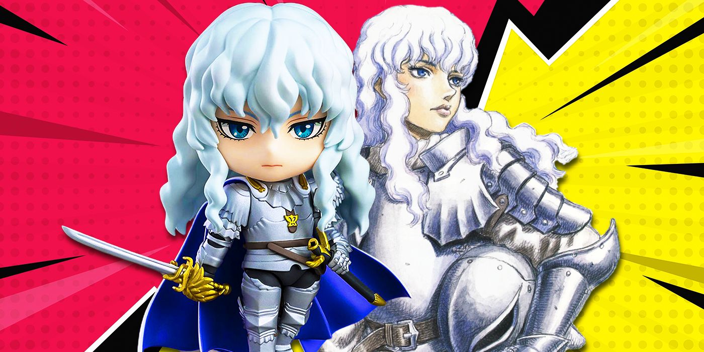 Griffith from Berserk next to the Griffith Nendoroid from Good Smile Company