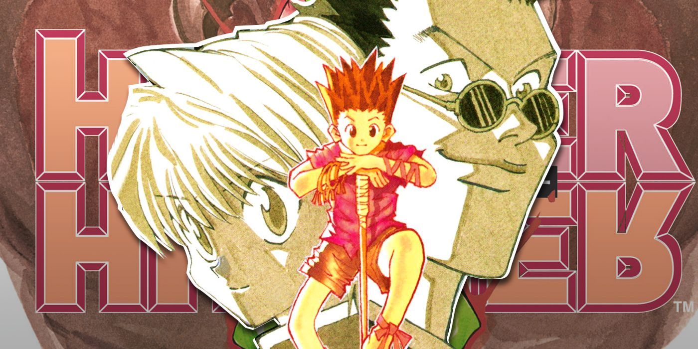 Hunter x Hunter manga by Yoshihiro Togashi with Gon, Kurapika, and Leorio