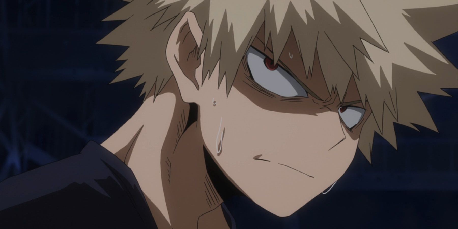 Katsuki bakugo sweats nervously.