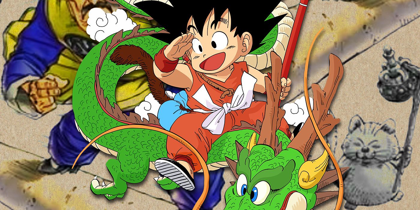 Kid Goku and Mercenary Tao (Tao Pai Pai) from the original Dragon Ball manga