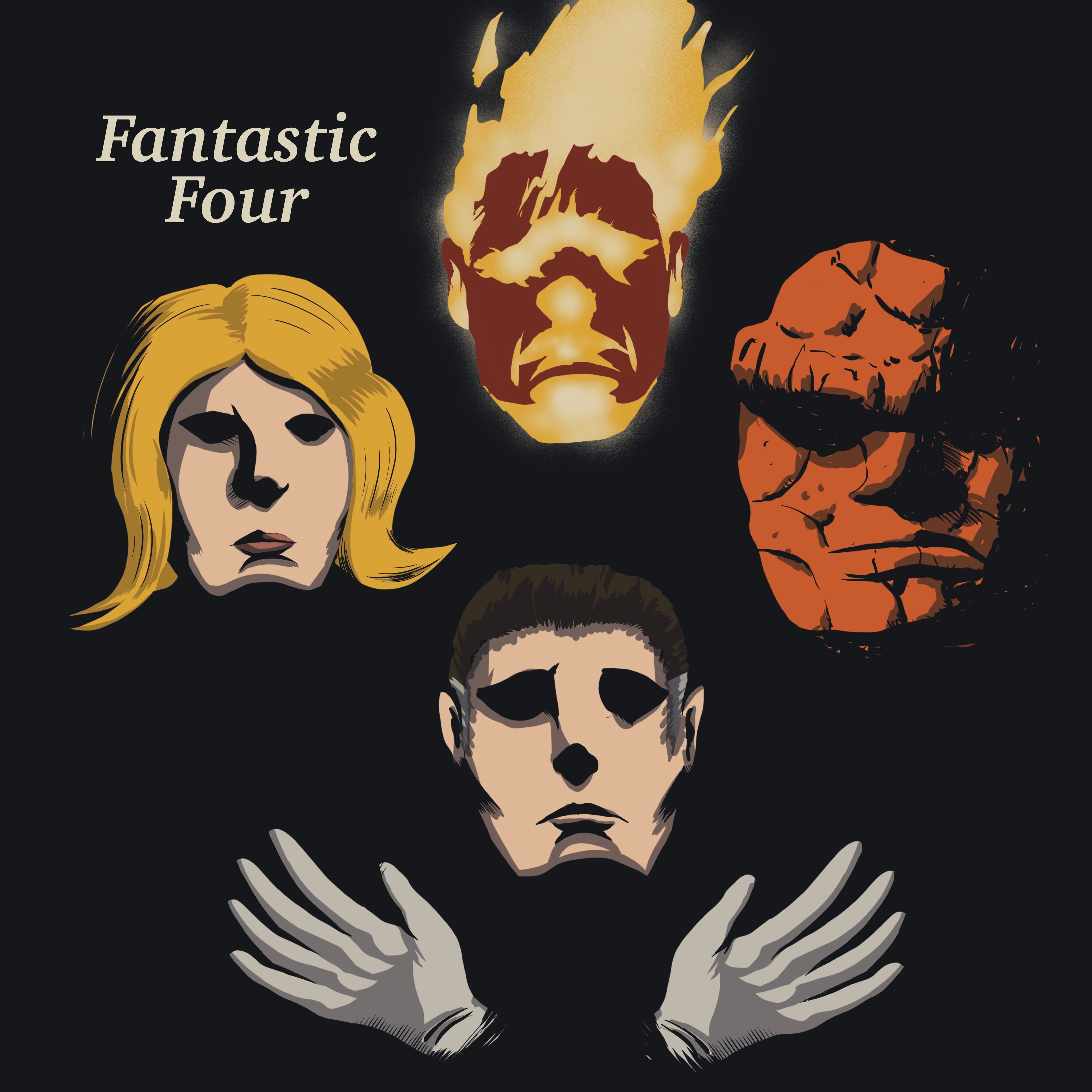 The Fantastic Four on an album cover