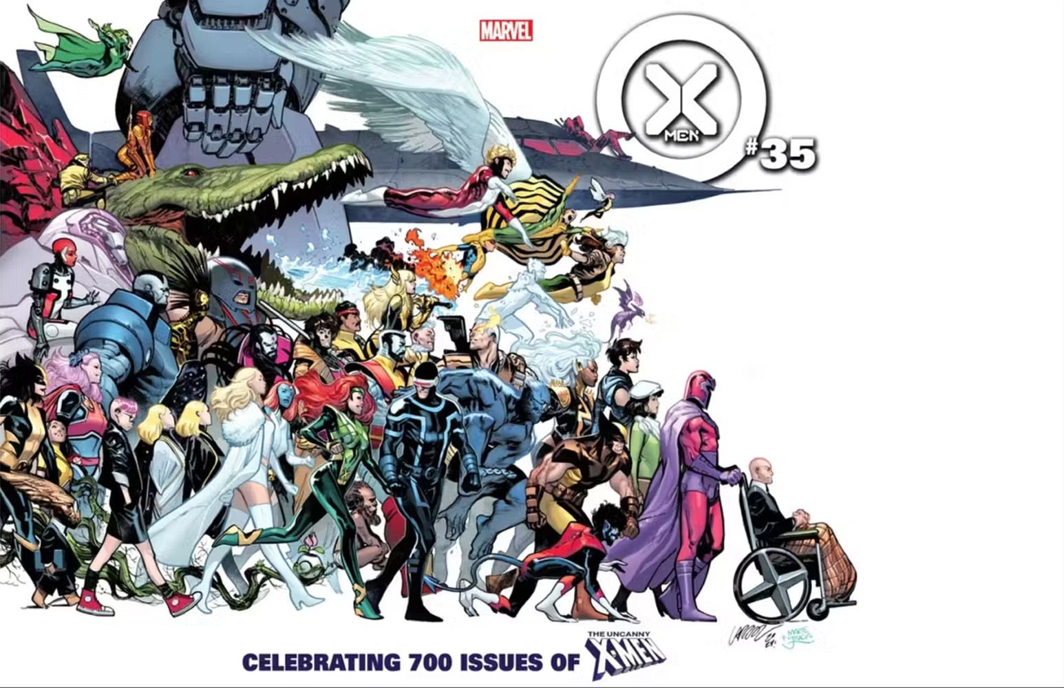 Celebración Marvel de las 700 ediciones de X-Men con fotos de mutantes