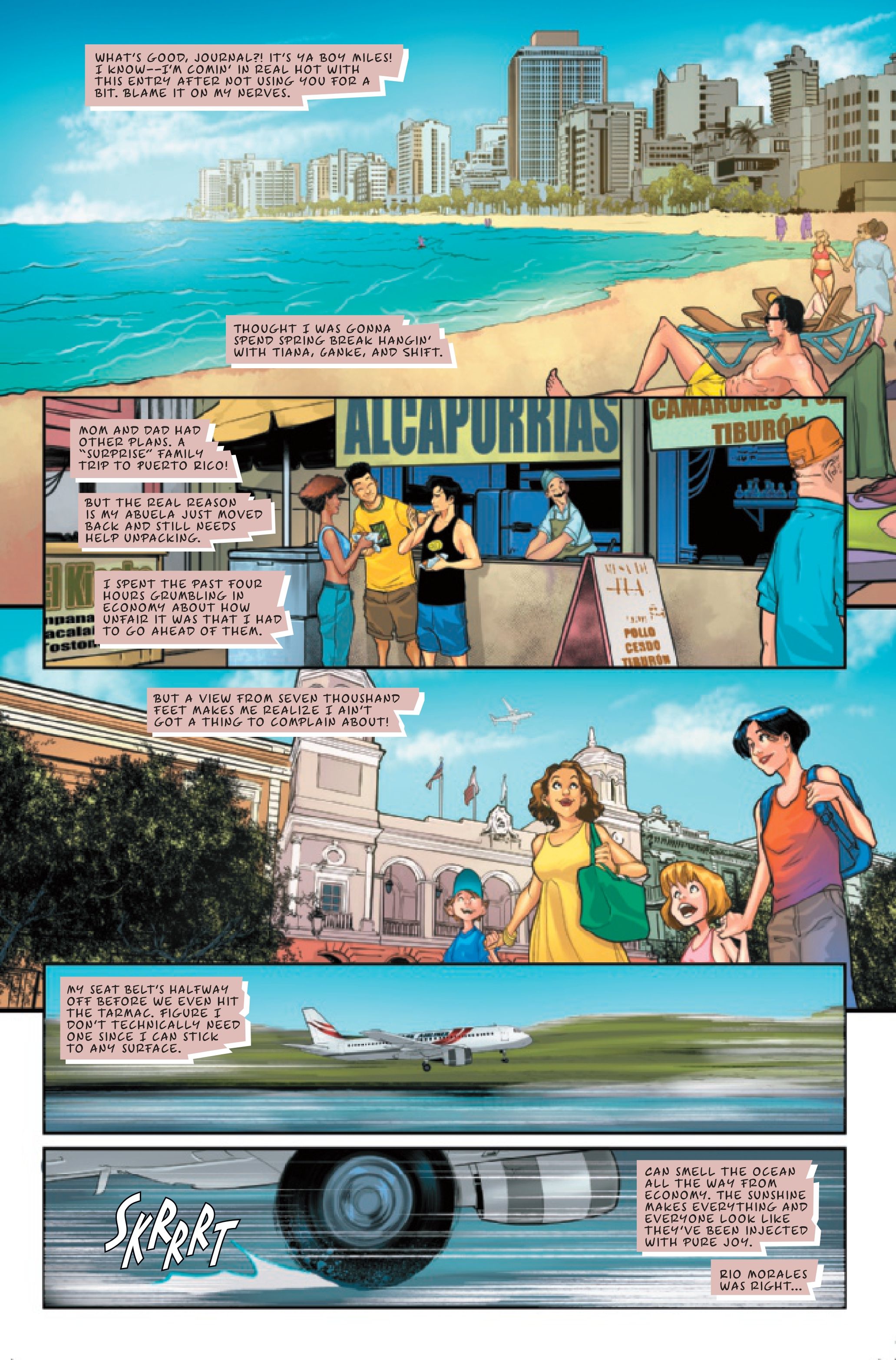 EXCLUSIVE: Miles Morales Meets Storm on a Family Trip to Puerto Rico