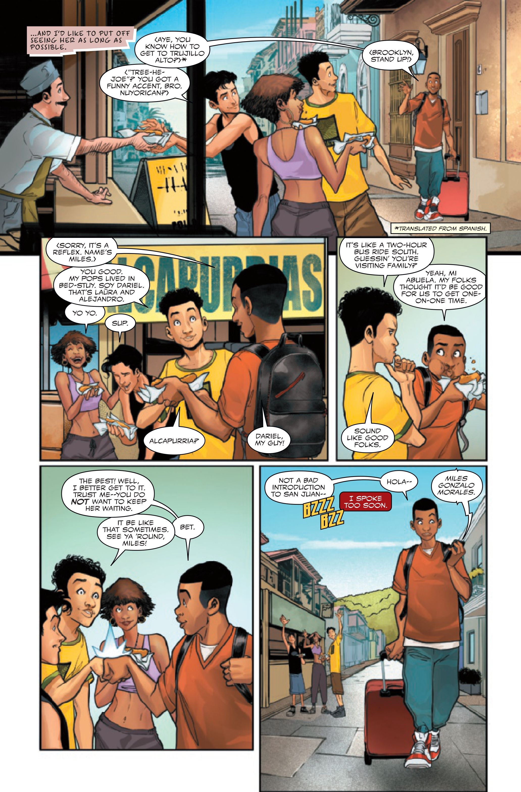 EXCLUSIVE: Miles Morales Meets Storm on a Family Trip to Puerto Rico