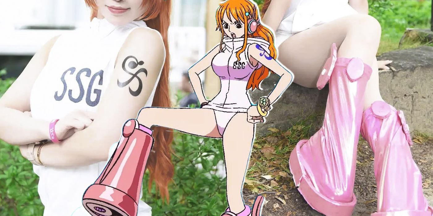 New One Piece Cosplay Recreates Nami's Egghead Fit From the Space-Age Boots Up