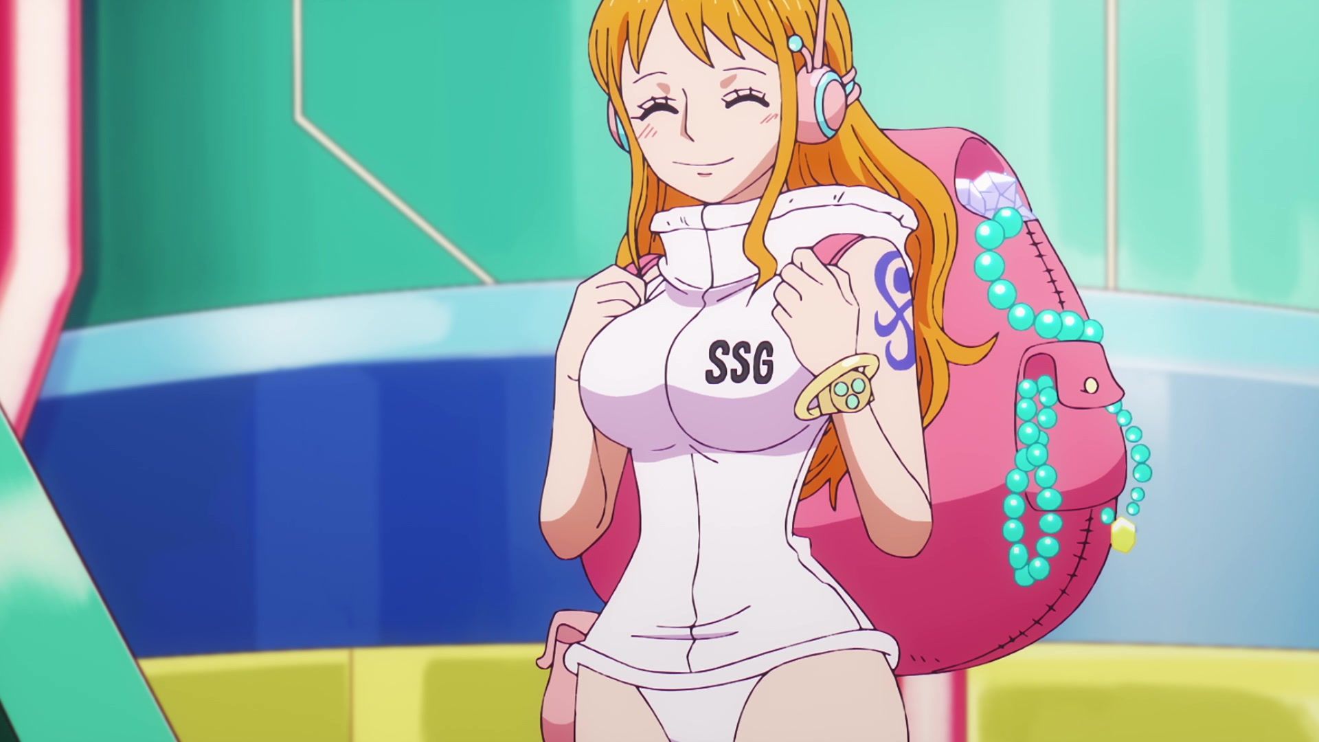 New One Piece Cosplay Recreates Nami's Egghead Fit From the Space-Age Boots Up