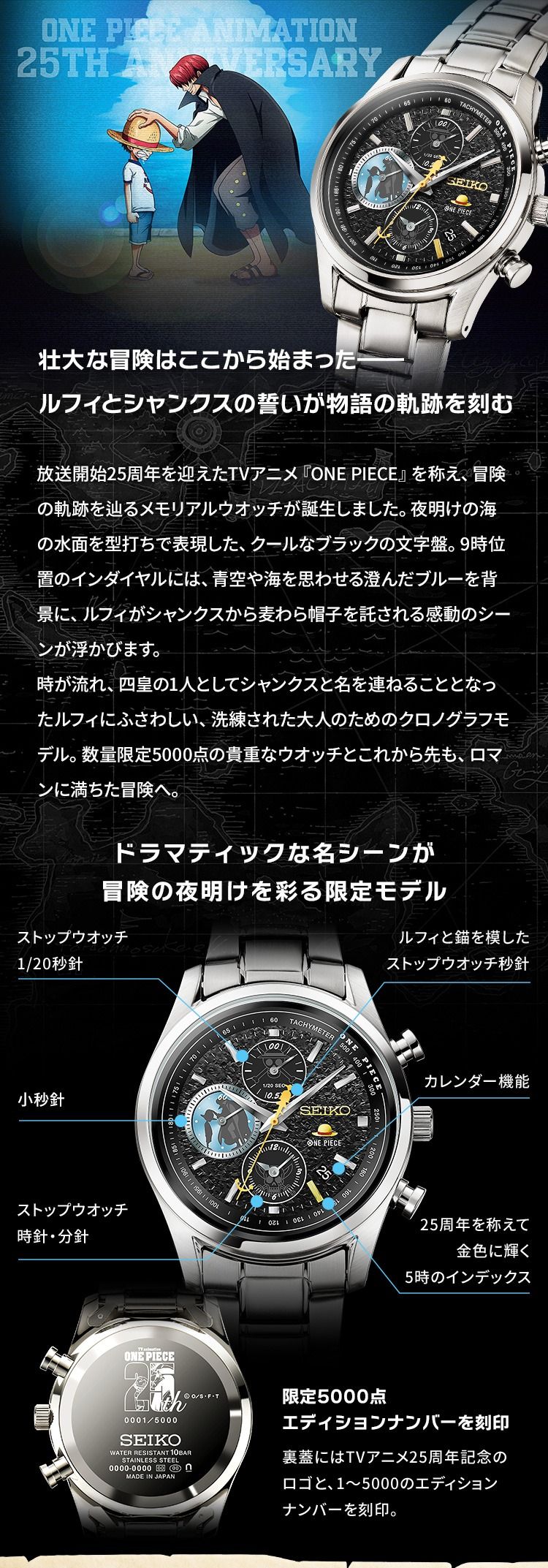 One Piece получит новые часы SEIKO, выпущенные ограниченным тиражом в честь 25-летия компании