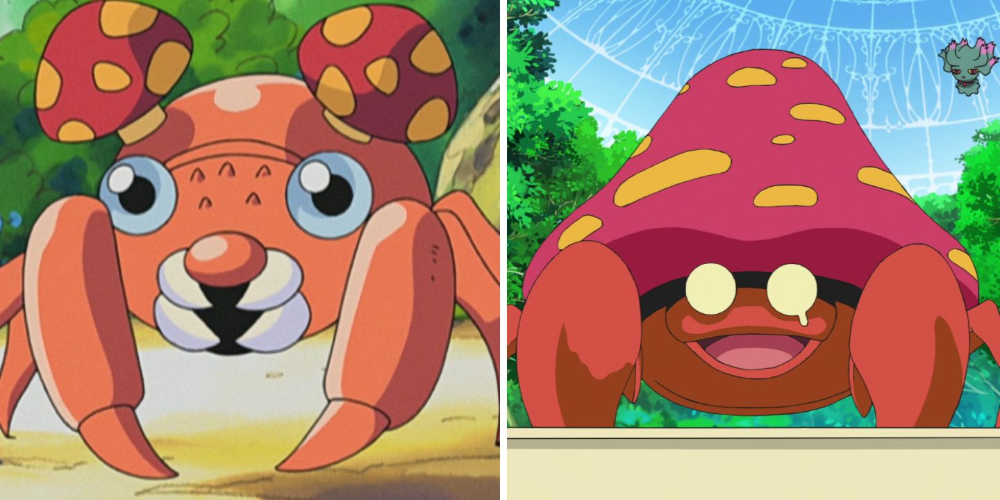 Paras and Parasect in the Pokémon anime