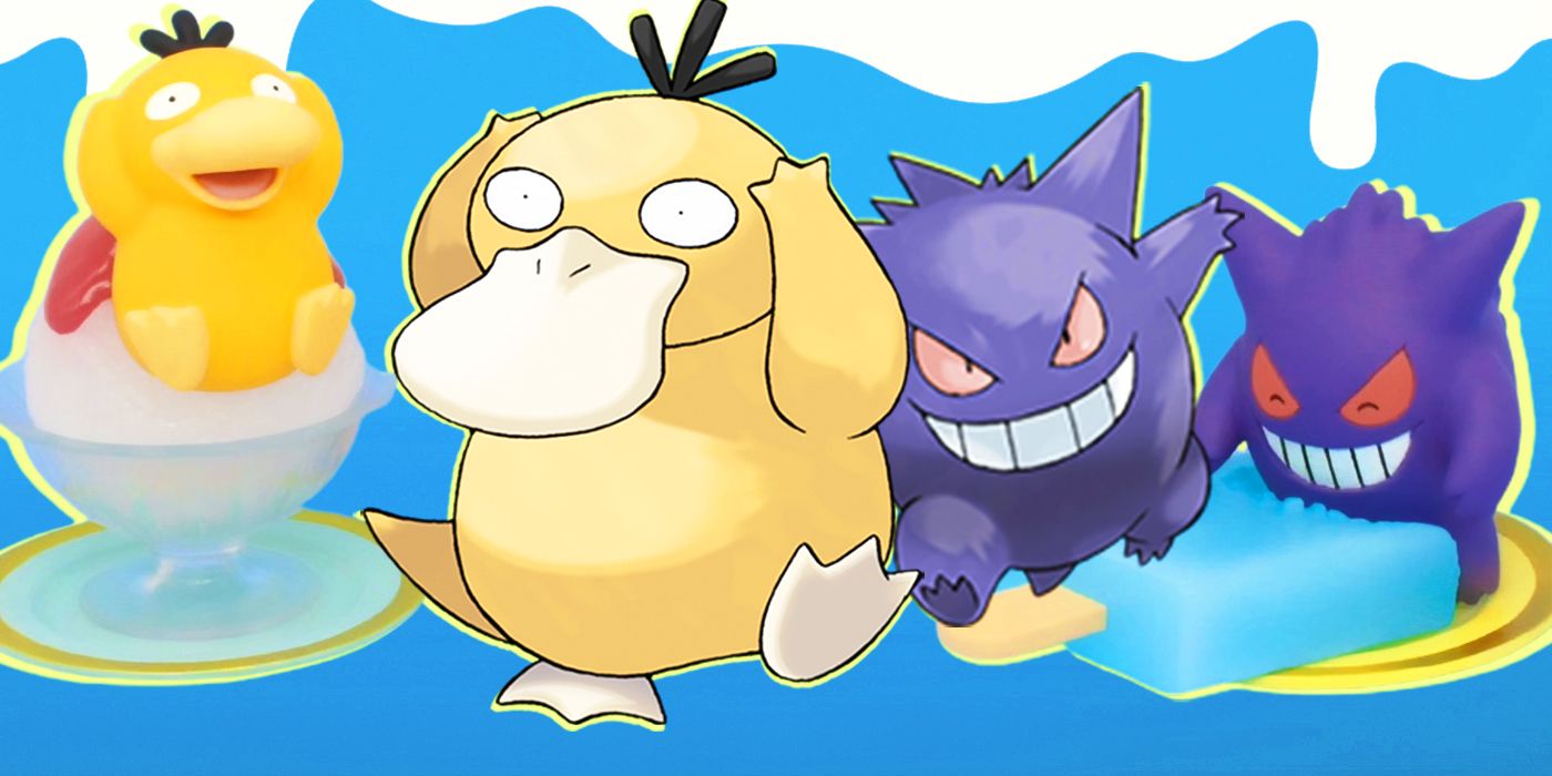 Pokemon Enton and Gengar with dessert toy from Takara Tomy