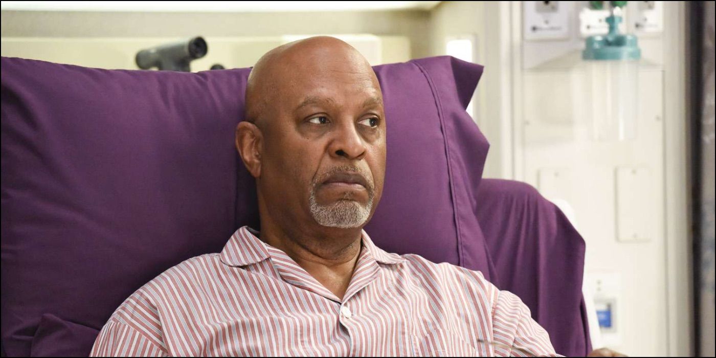 Richard Webber sitting in a hospital bed