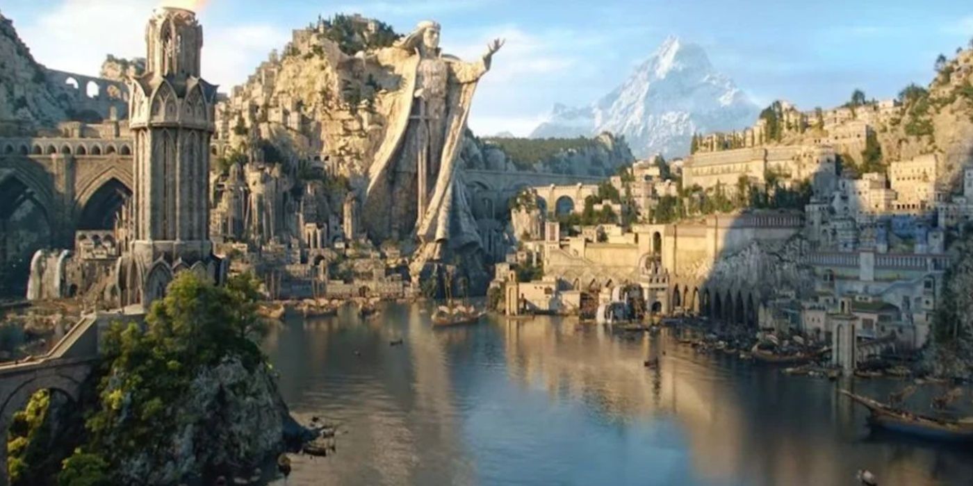 The City of Numenor sits regally from the Lord of the Rings universe.