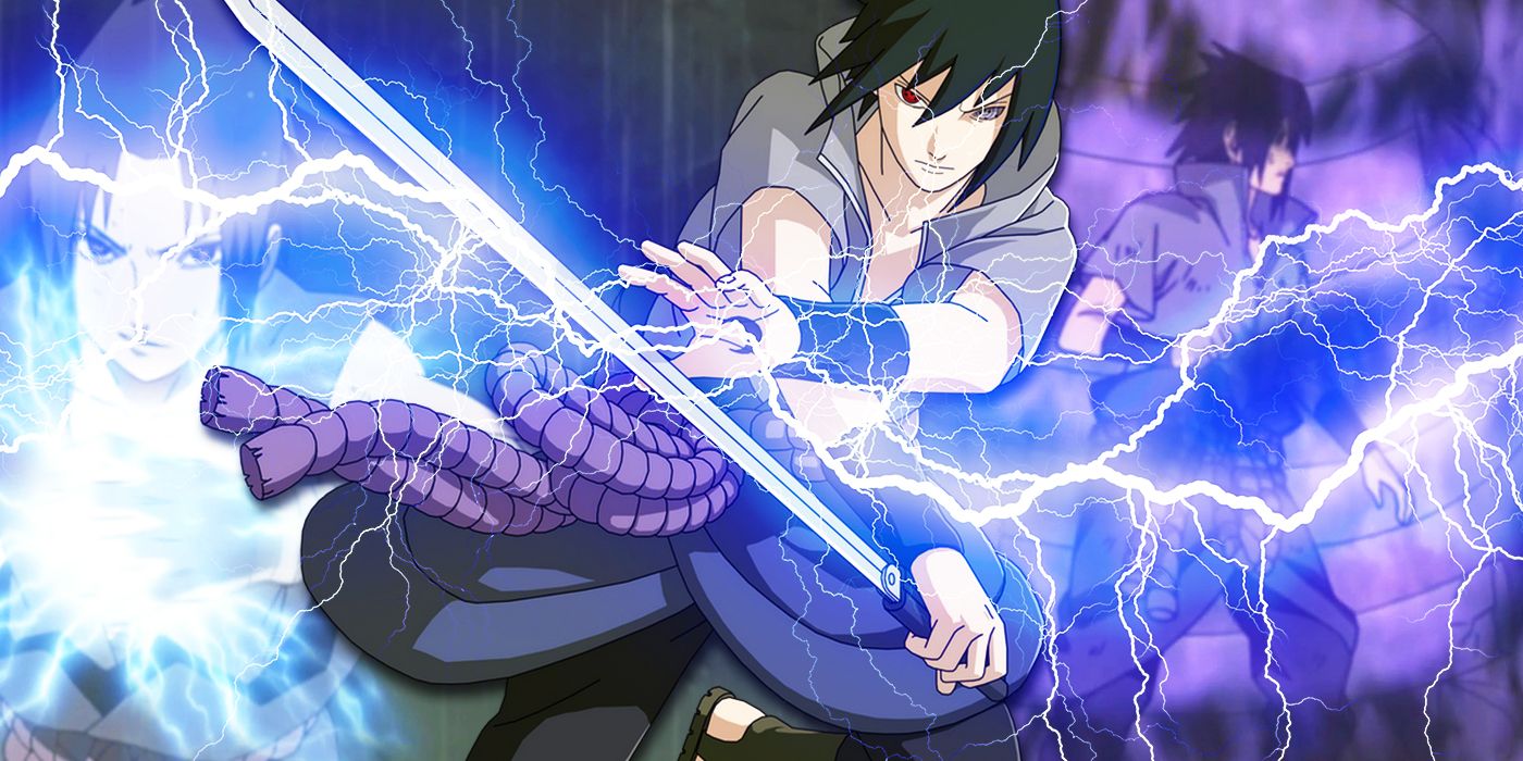 Sasuke showing off his powers. 