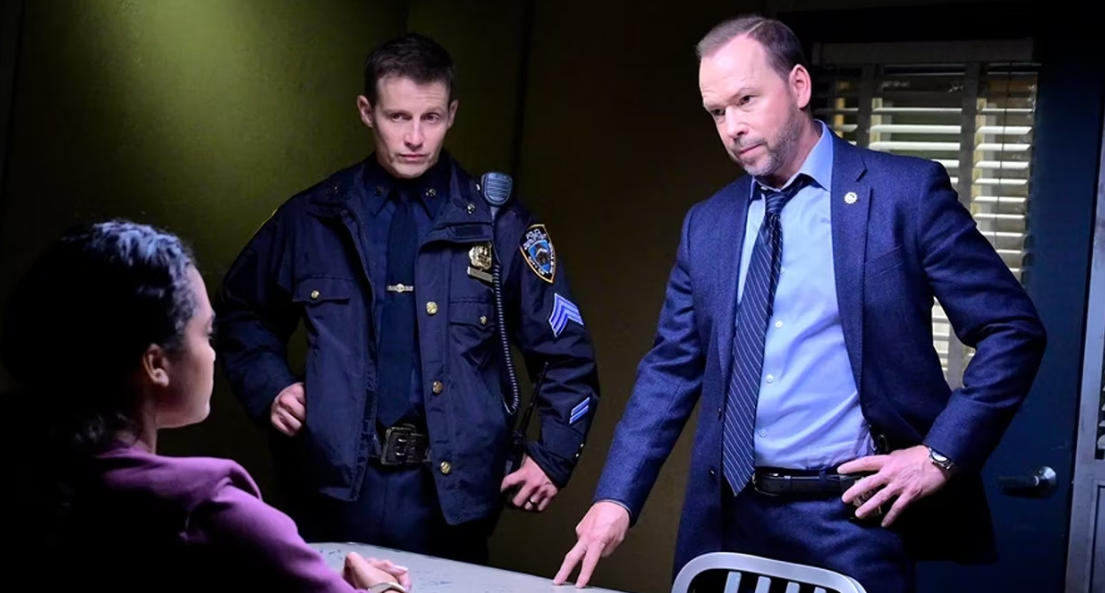 Danny Interrogates a suspect in Blue Bloods.