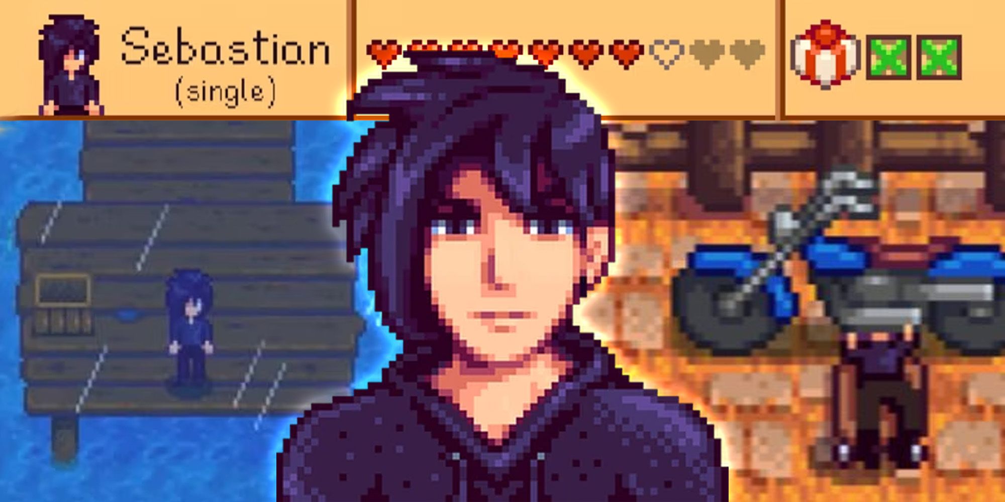 Stardew Valley S Sebastian Love Friendship Guide   Sebastian Love And Friendship Guide Stardew Valley Collage 