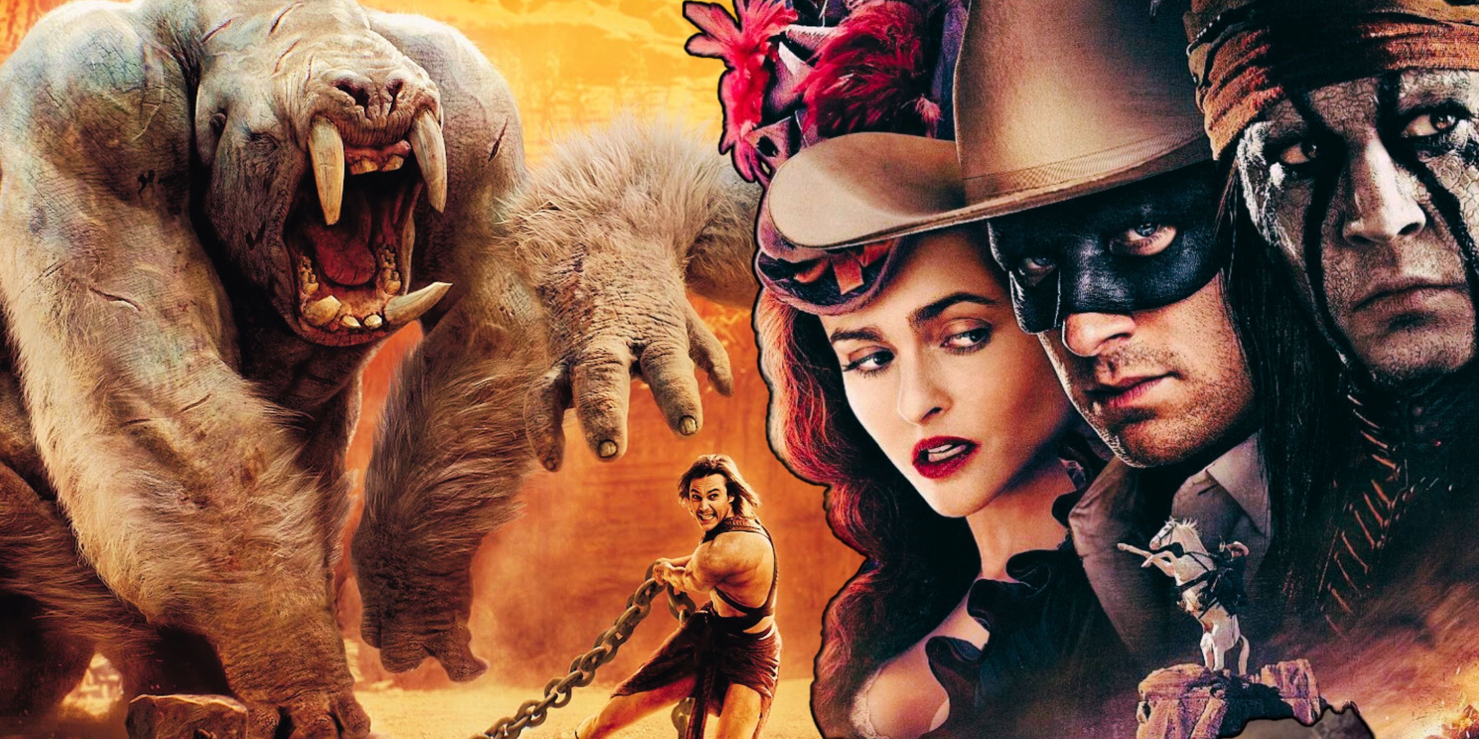 Composite image John Carter and The Lone Ranger