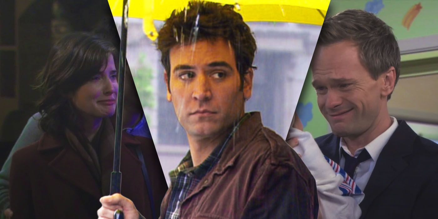 Split image of Ted, Barney, and Robin