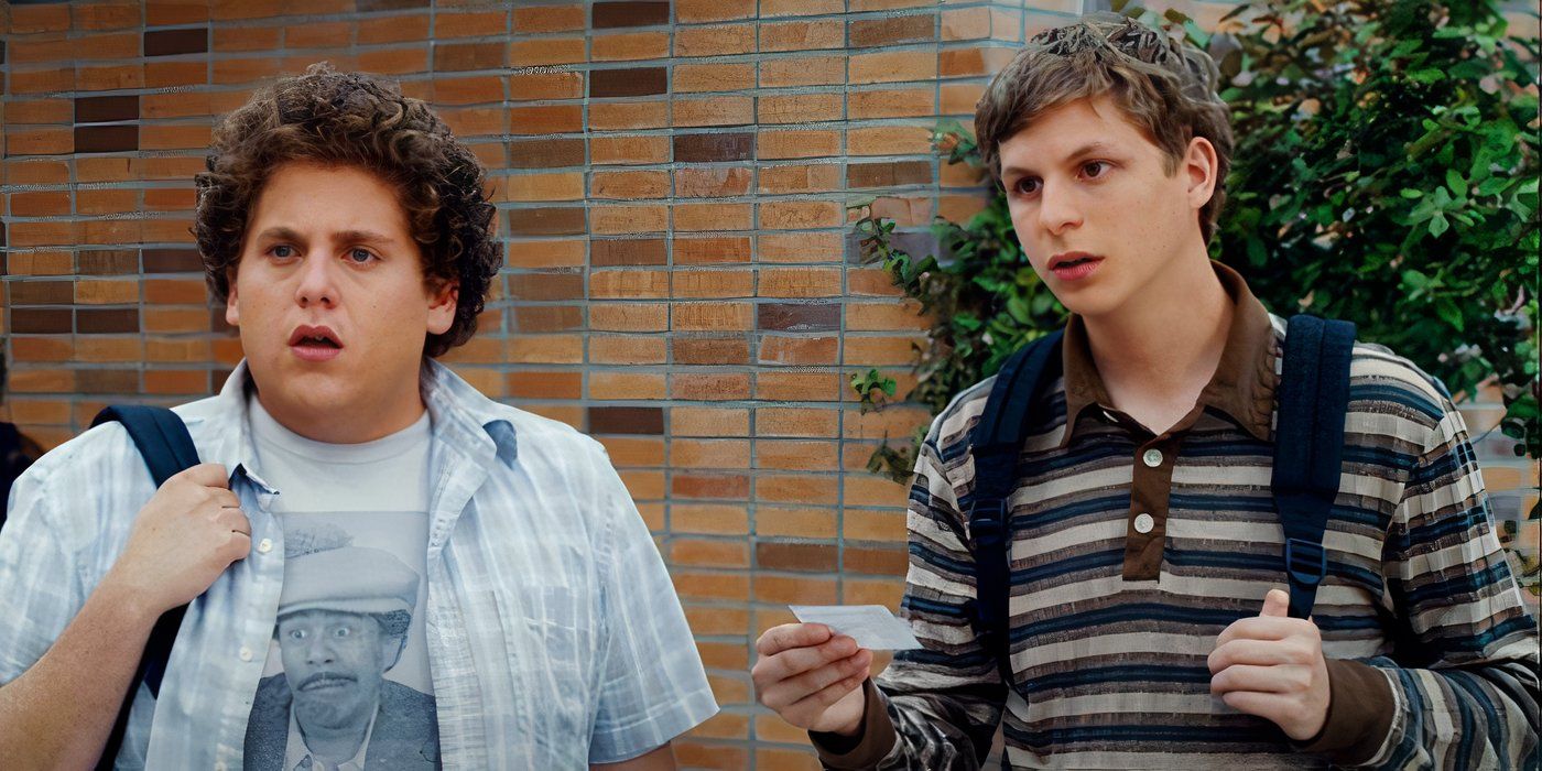 Seth e Evan estão olhando a licença de McLovin em Superbad