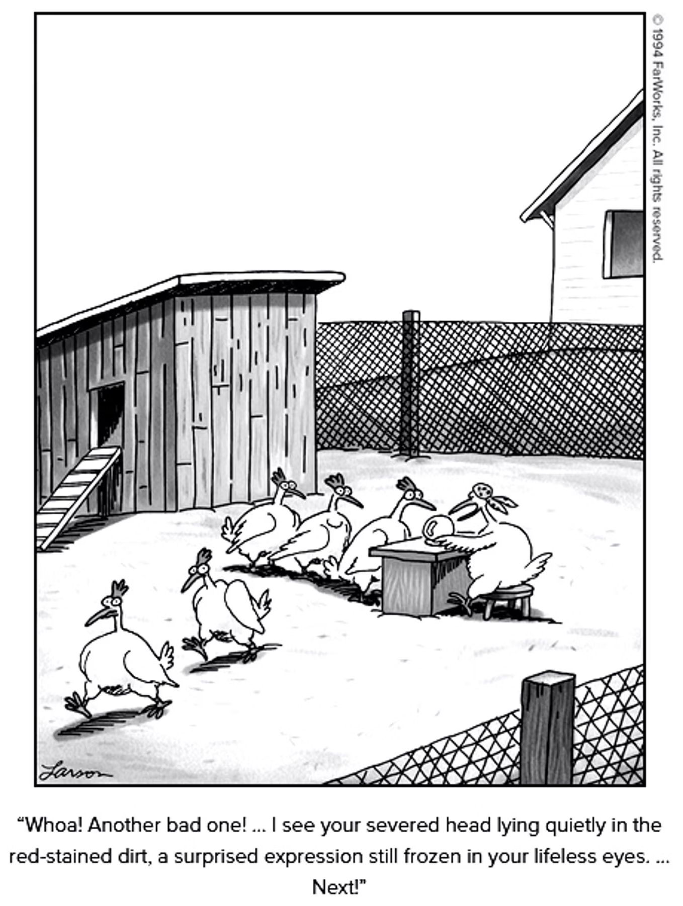 10 Funniest The Far Side Comics Featuring Chickens, Ranked