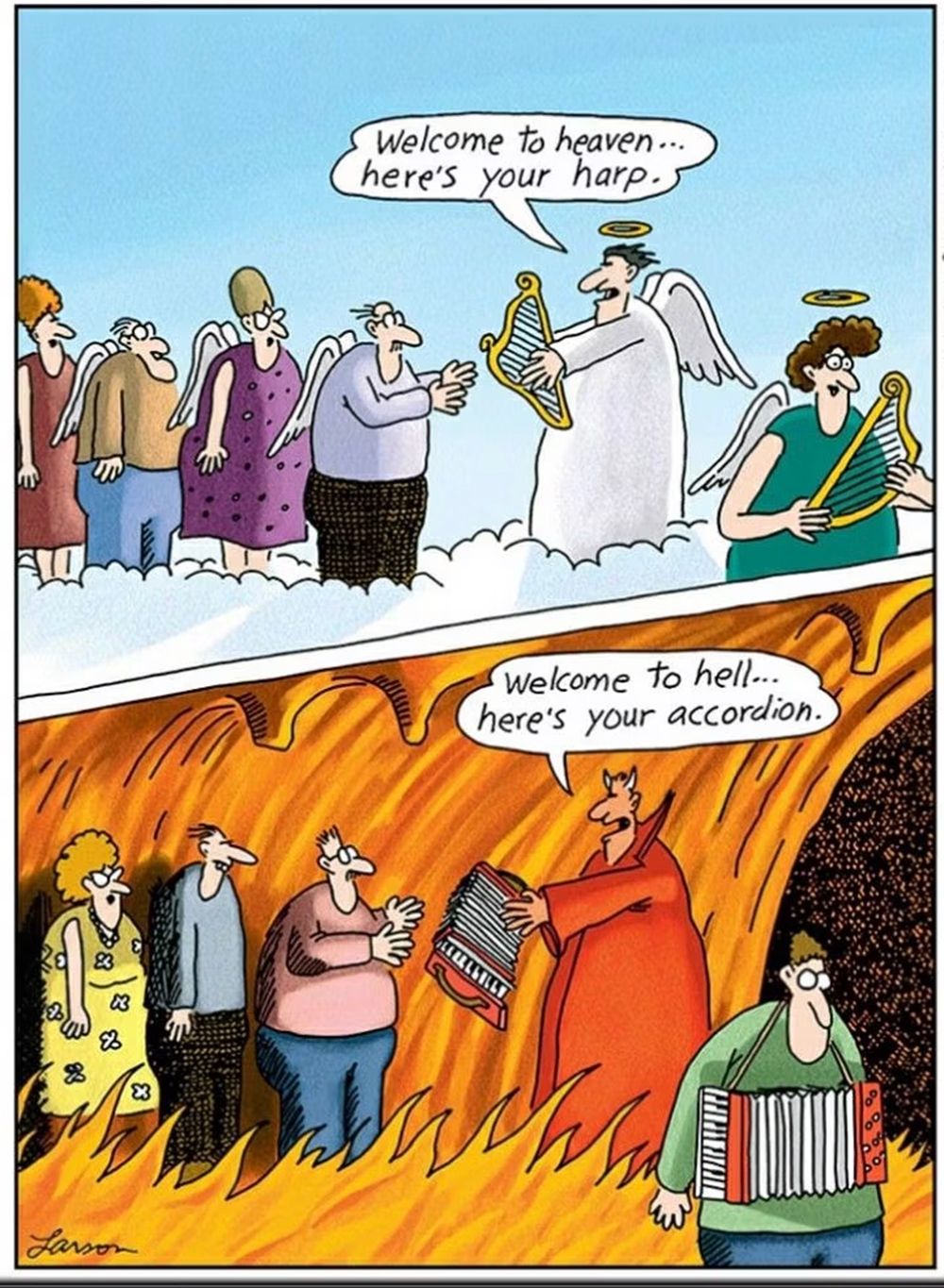 10 Funniest The Far Side Comics Set in the Afterlife