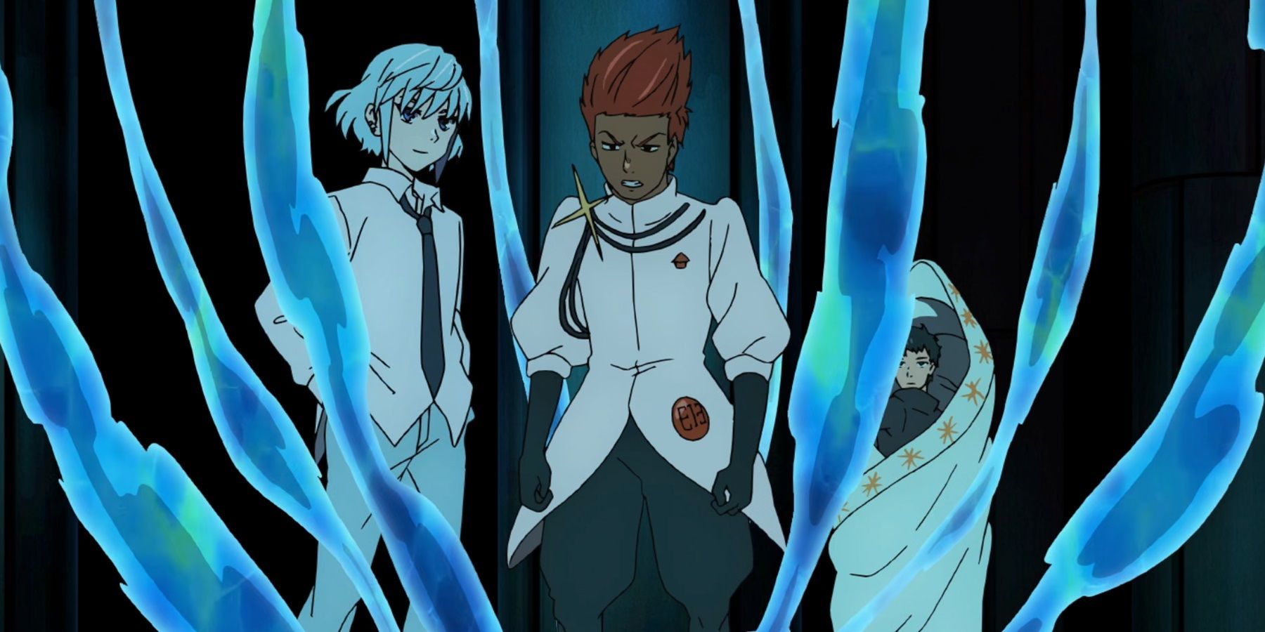 Khun appears next to Quant Blitz in the Tower of God, with Lauroe visible in the background.